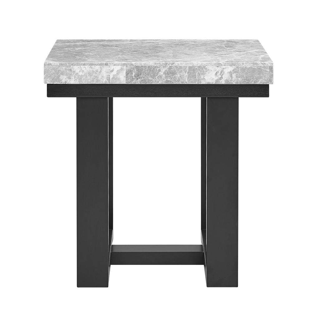 Lucca Gray Marble End Table. Picture 4