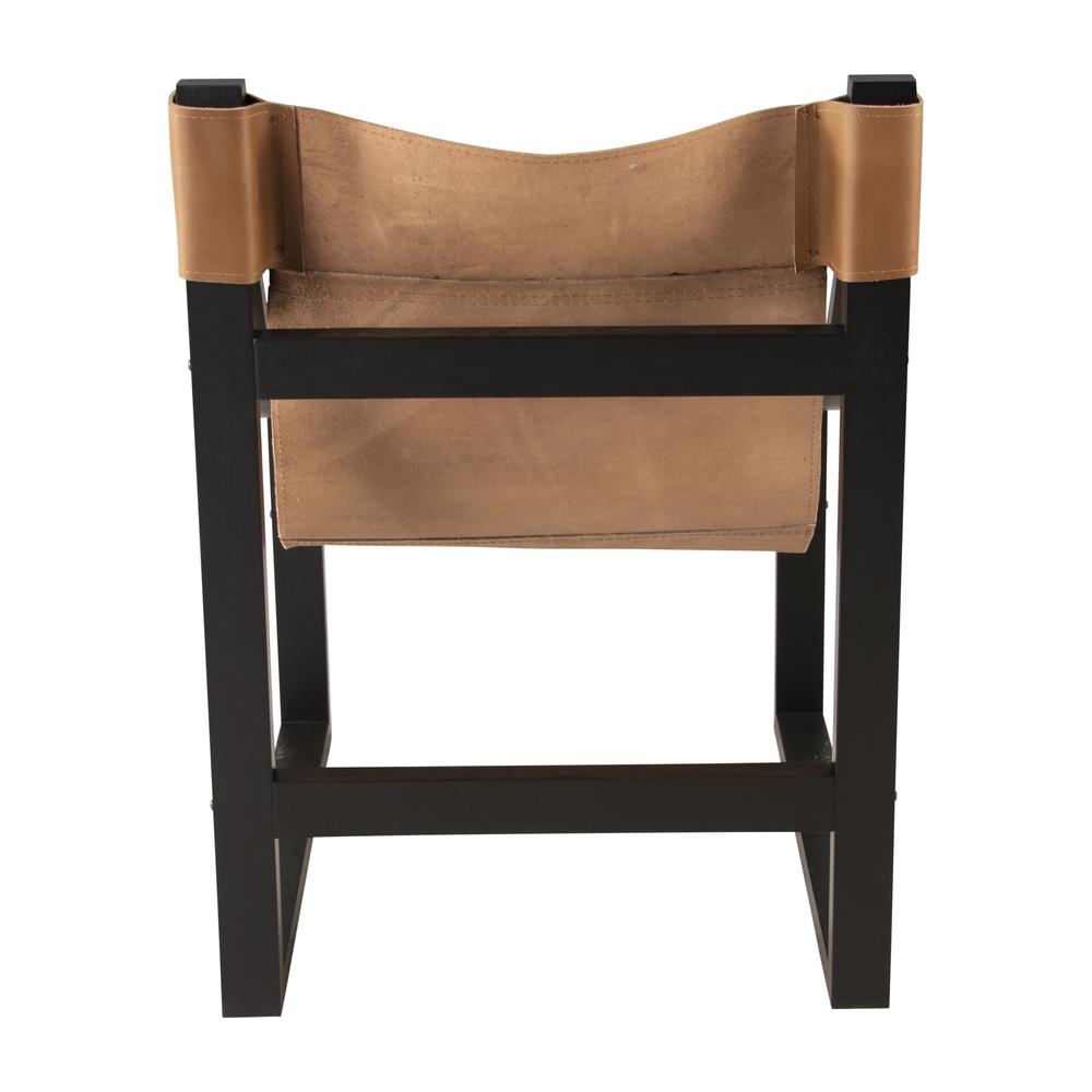 Lima Natural Leather Sling Chair/Black Frame. Picture 6