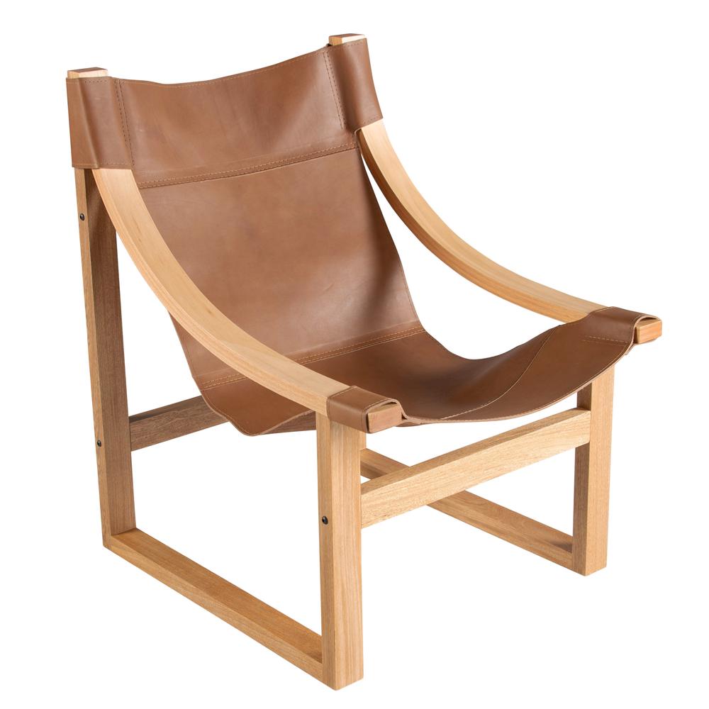 Lima Natural Leather Sling Chair. Picture 1