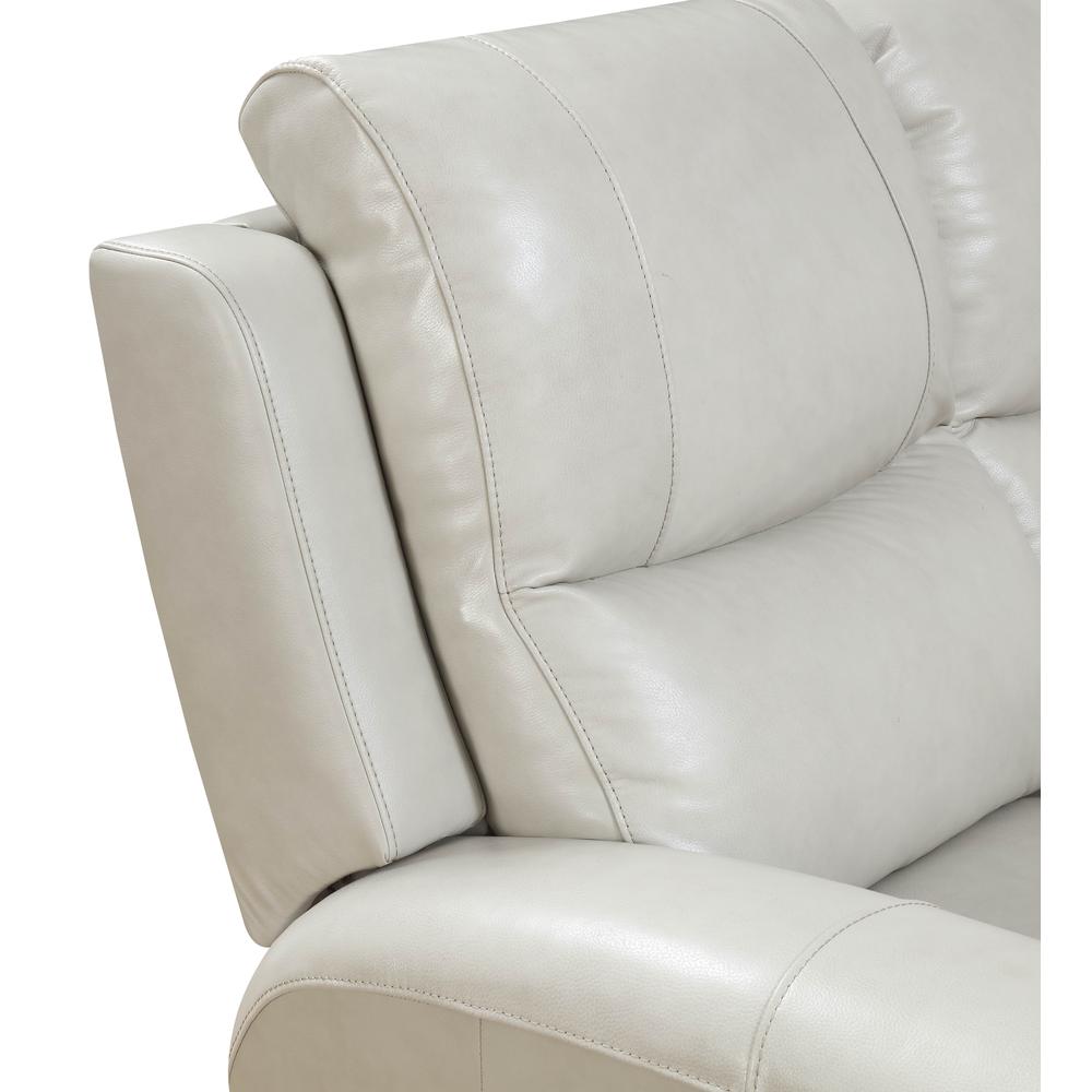 Power Reclining Chair - Ivory, Ivory Leather. Picture 4
