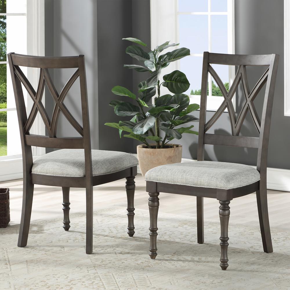 Side Chair - set of 2, Grey brown. Picture 3