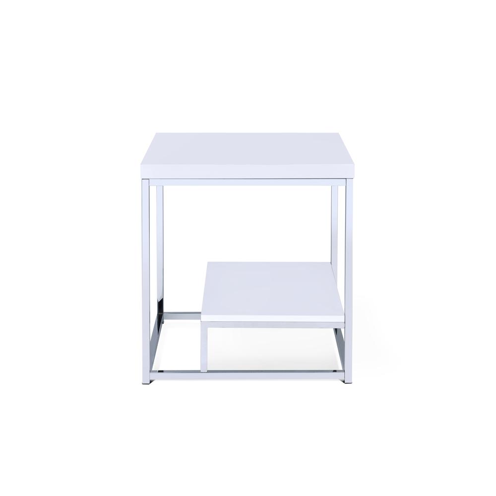 Lucia End Table, White. Picture 4