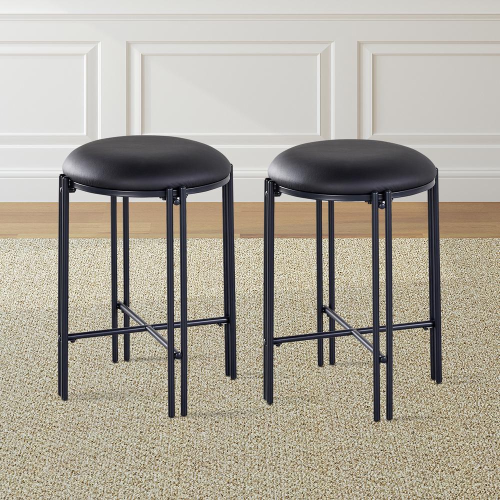 Morgan Backless Round Counter Stool - set of 2. Picture 1