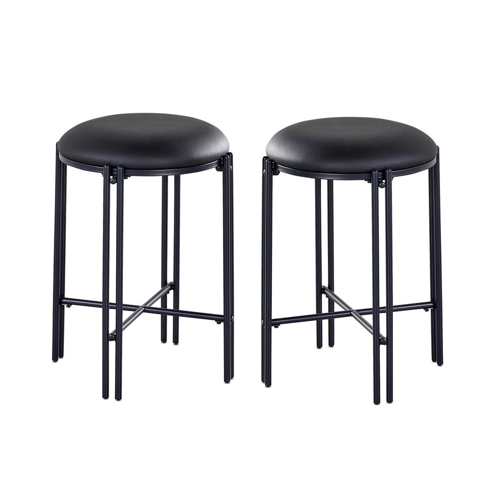 Morgan Backless Round Counter Stool - set of 2. Picture 2