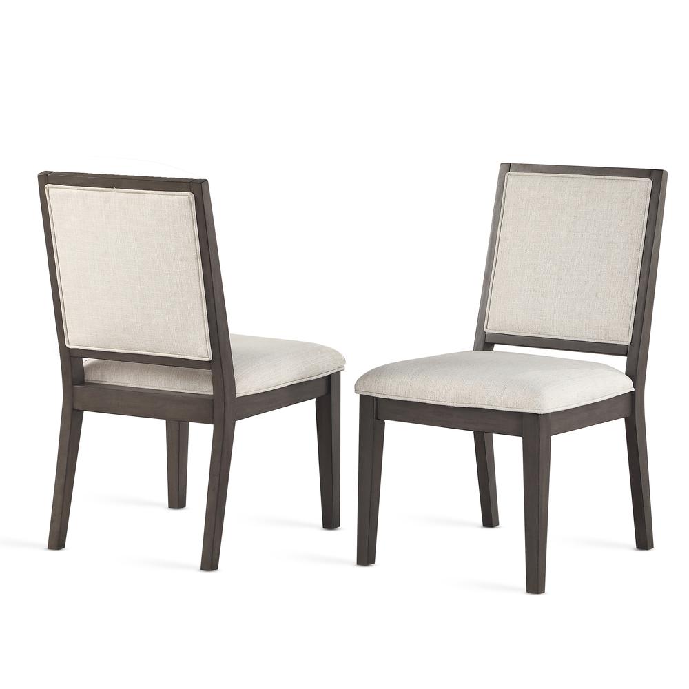 Side Chair - set of 2, Washed gray finish. Picture 2