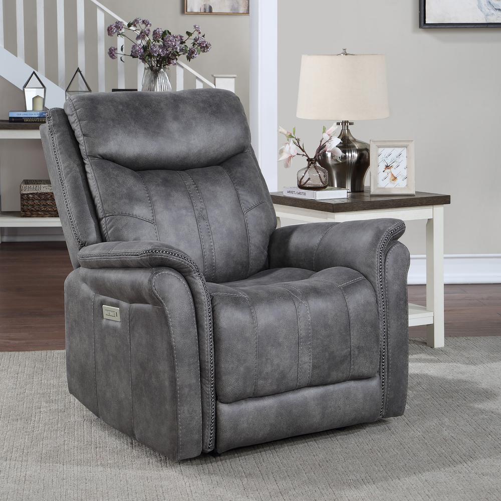 Morrison Power Recliner Stone. Picture 1