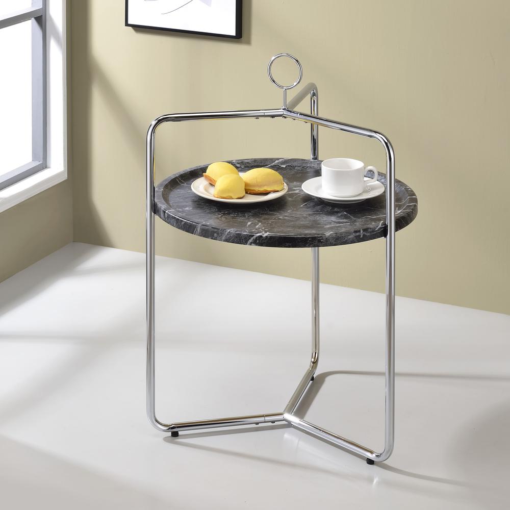 Miro Side Table - Black/Silver. Picture 3