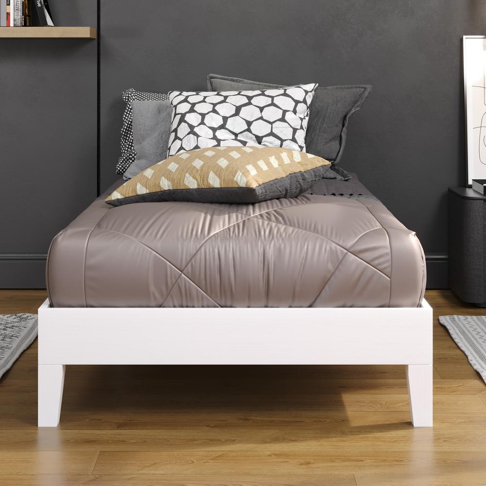 Nix Twin Platform Bed White. Picture 7