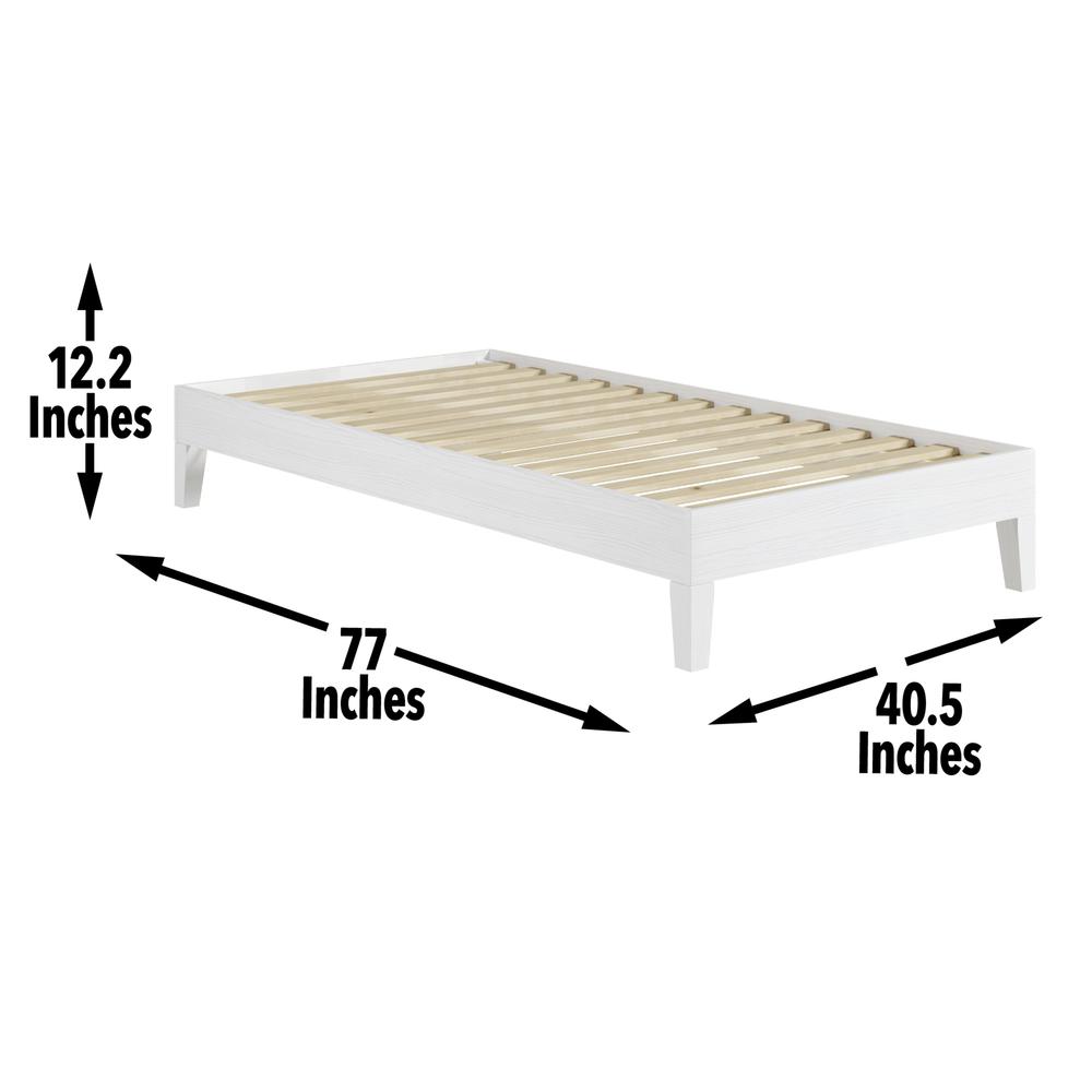 Nix Twin Platform Bed White. Picture 8