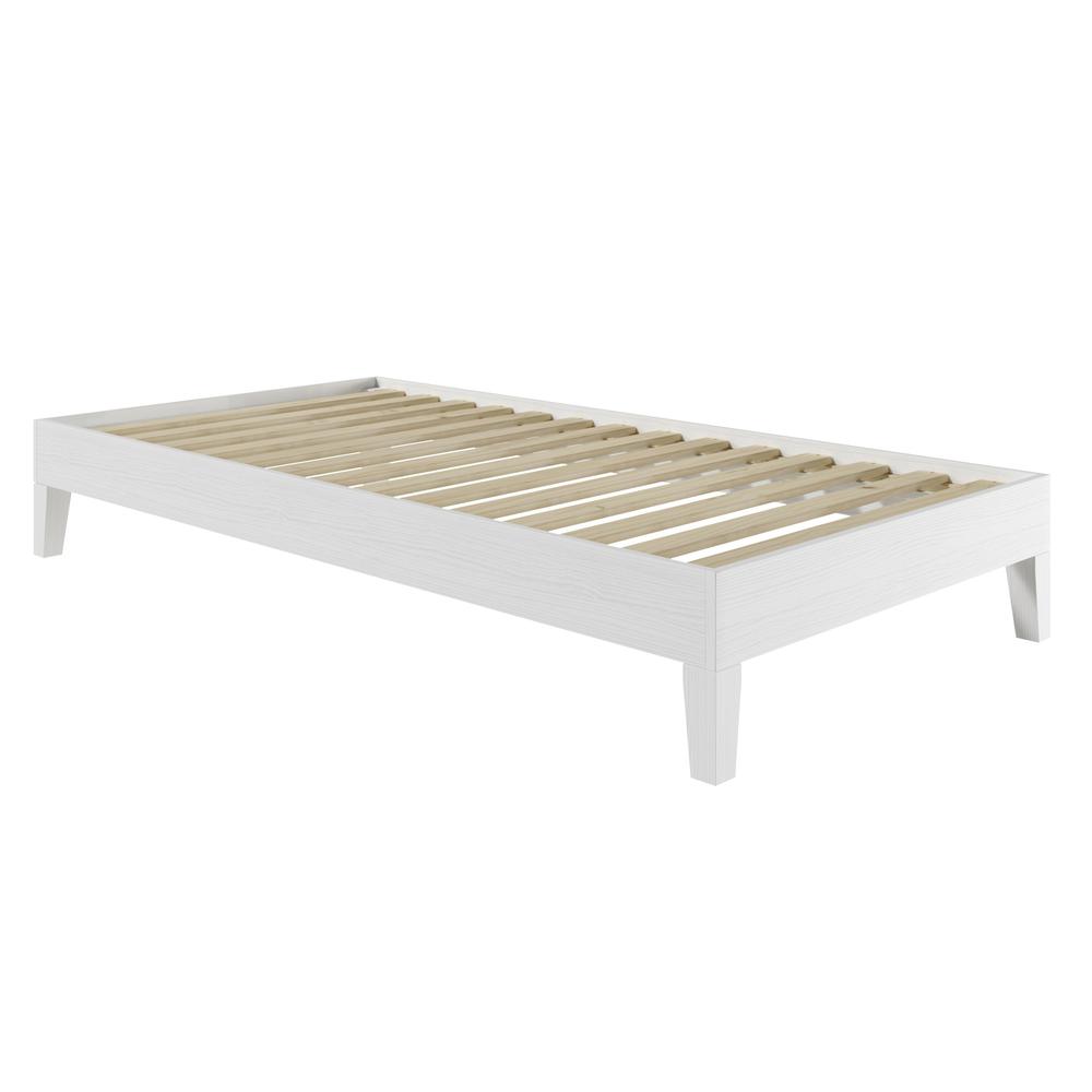 Nix Twin Platform Bed White. Picture 11