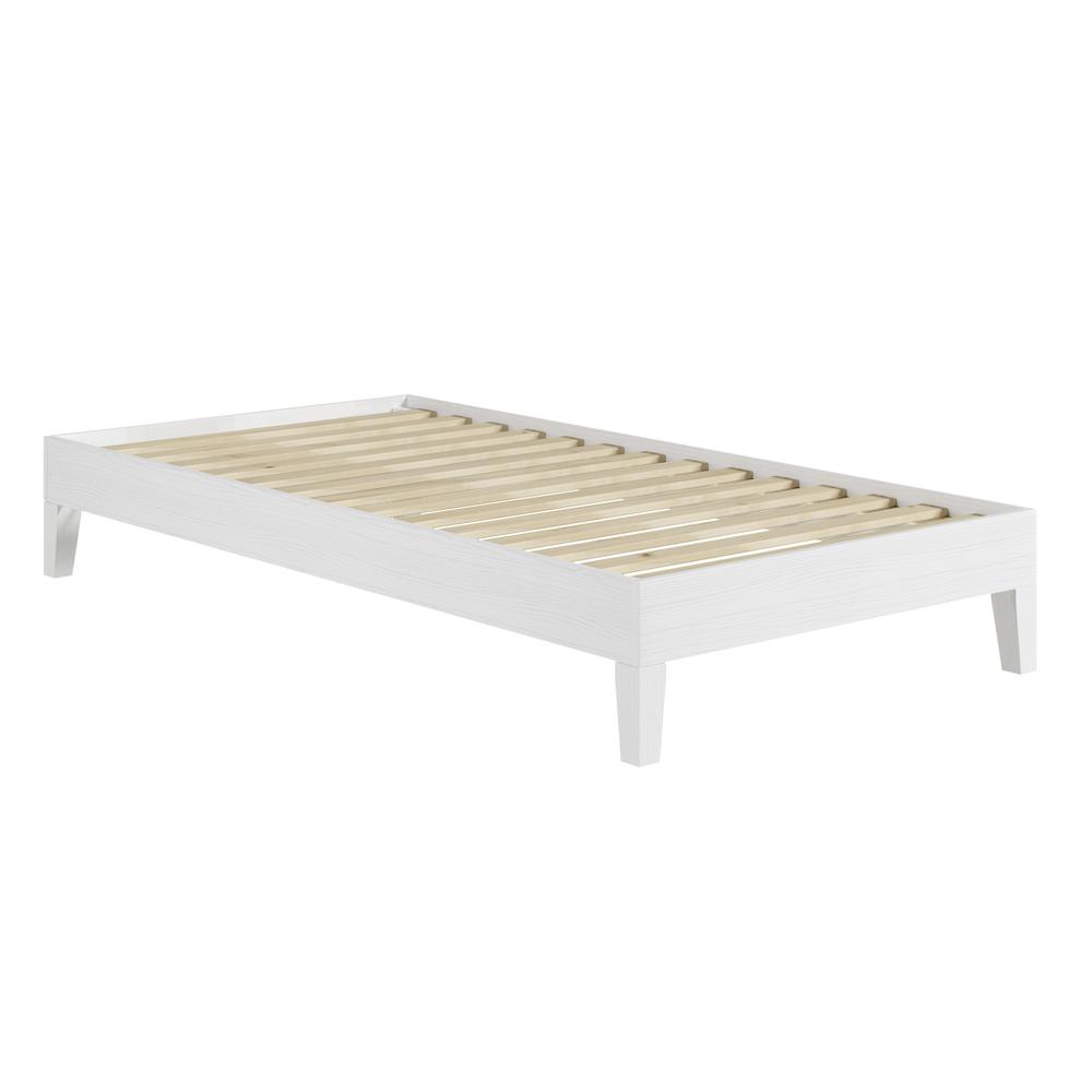 Nix Twin Platform Bed White. Picture 13