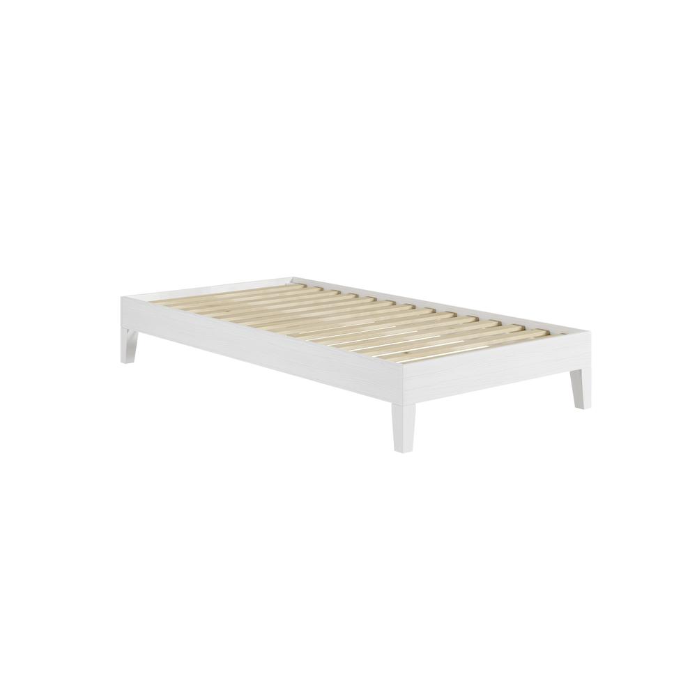 Nix Twin Platform Bed White. Picture 1