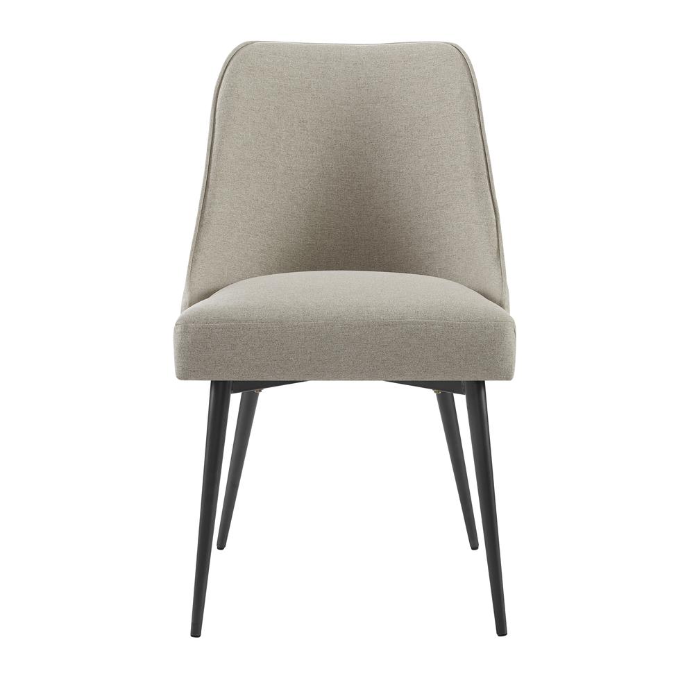 Side Chair Khaki - set of 2, Khaki fabric/dark metal base. Picture 2