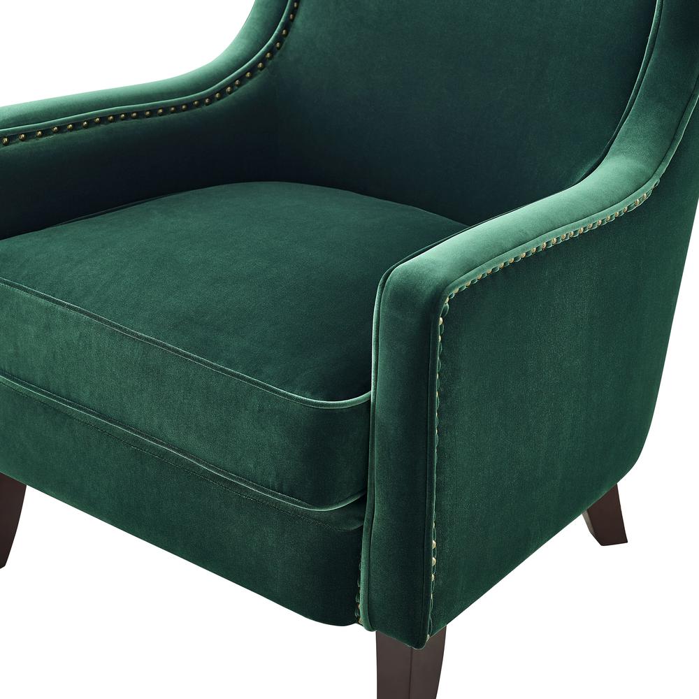 Rosco Velvet Accent Chair - Green. Picture 4