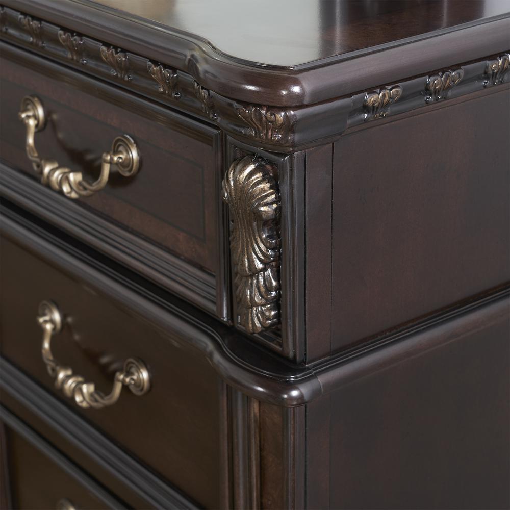 9-drawer Dresser, Rich cocoa finish. Picture 4