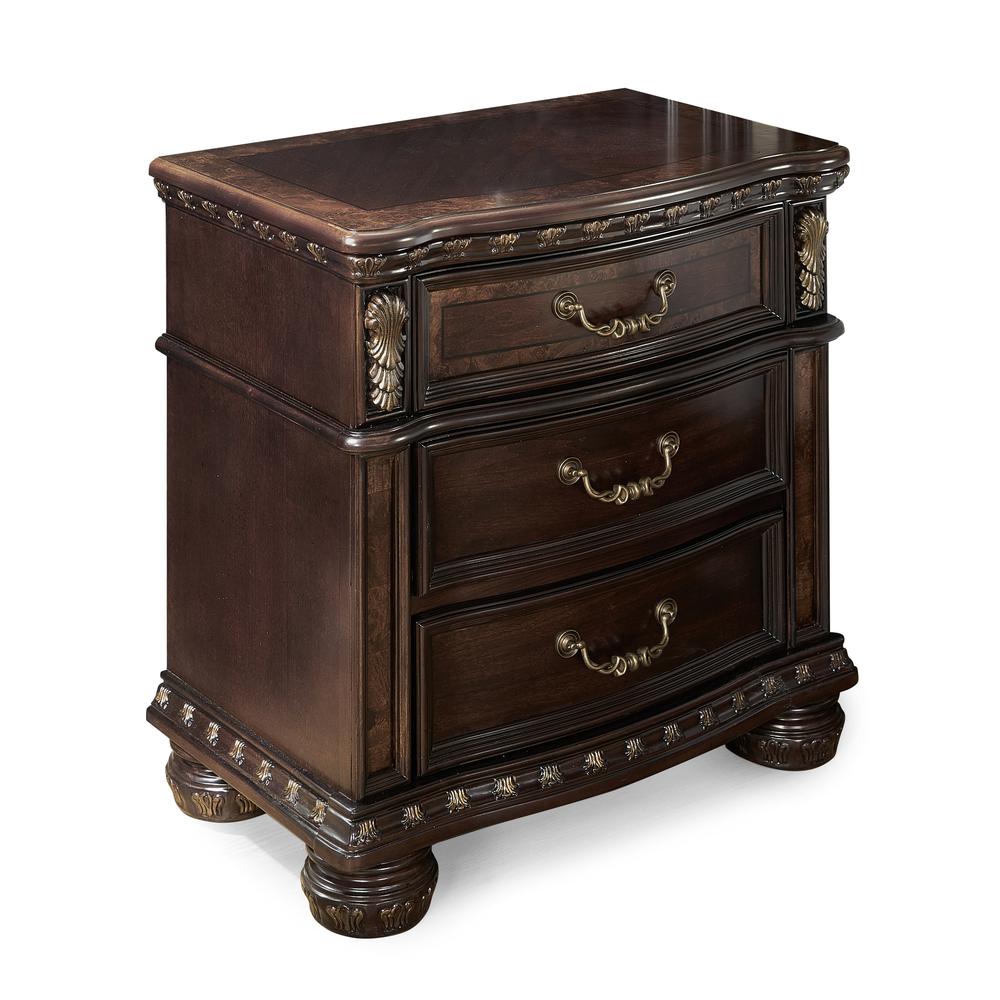 Monte Carlo 3-drawer Nightstand (w/USB port). Picture 3