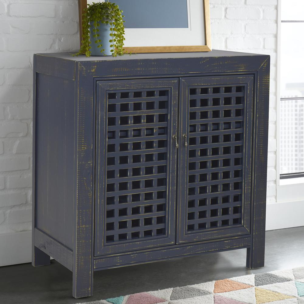 Rio Accent Cabinet Navy. Picture 1