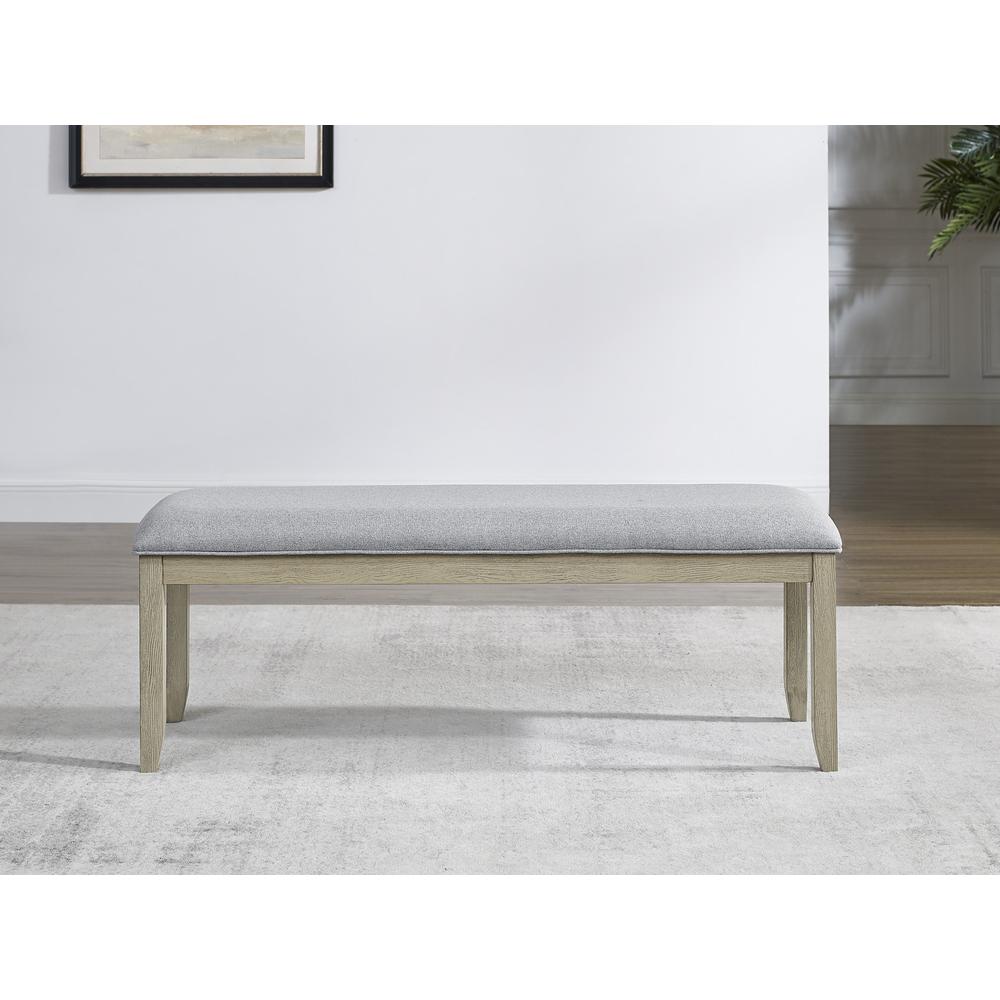 Carena Backless Dining Bench Gray. Picture 2