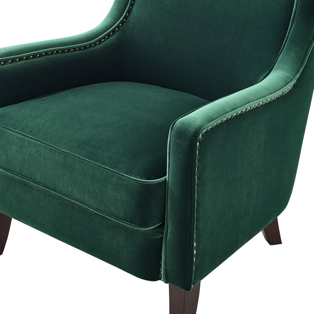 Rosco Velvet Accent Chair - Green. Picture 5