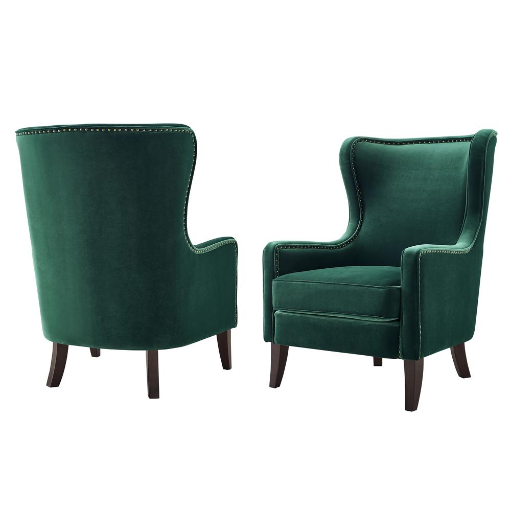 Rosco Velvet Accent Chair - Green. Picture 7