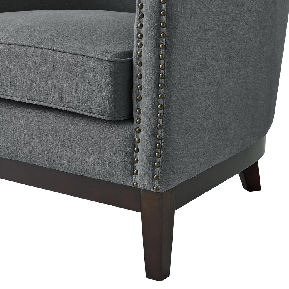 Roswell Linen Accent Chair - Gray. Picture 1