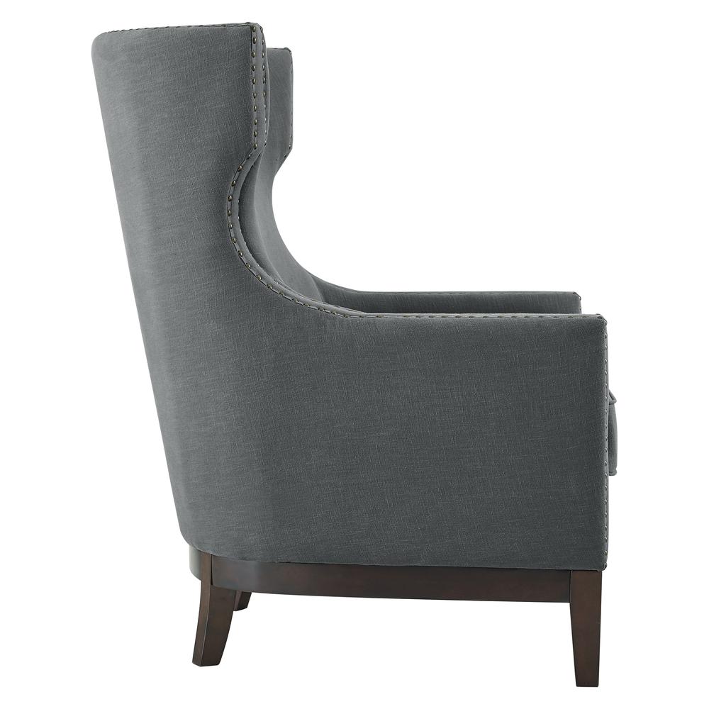 Roswell Linen Accent Chair - Gray. Picture 6