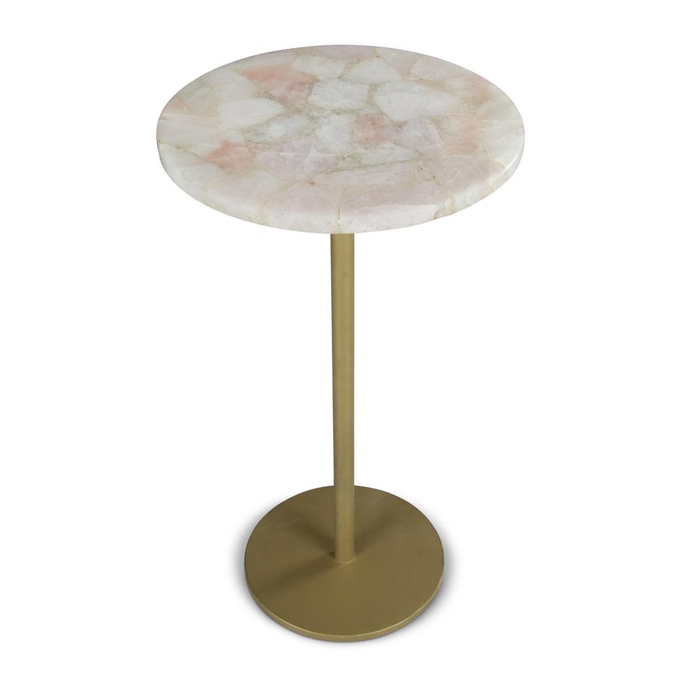Rosie Agate Top Round Chairside Table. Picture 6