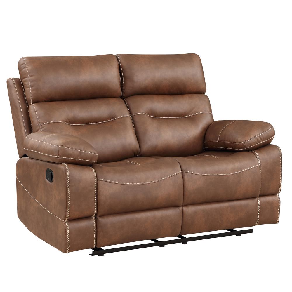 Rudger Manual Motion Loveseat Brown. Picture 7
