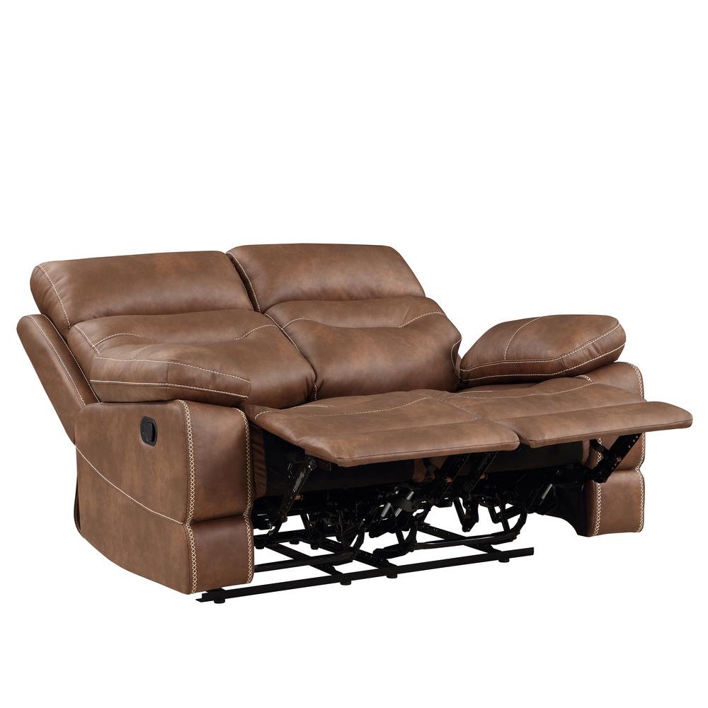 Rudger Manual Motion Loveseat Brown. Picture 8