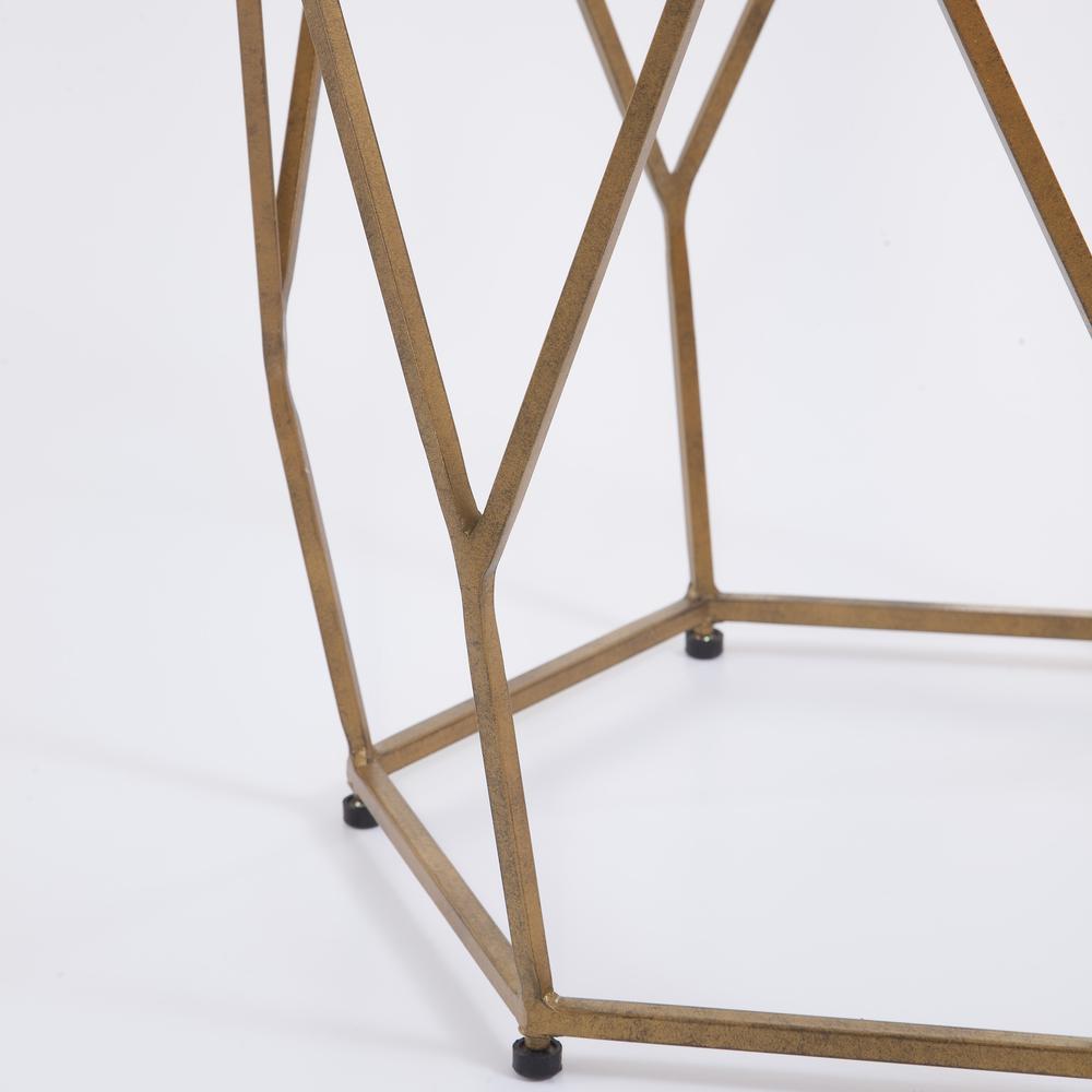 Roxy Hexagonal Chairside End Table. Picture 4