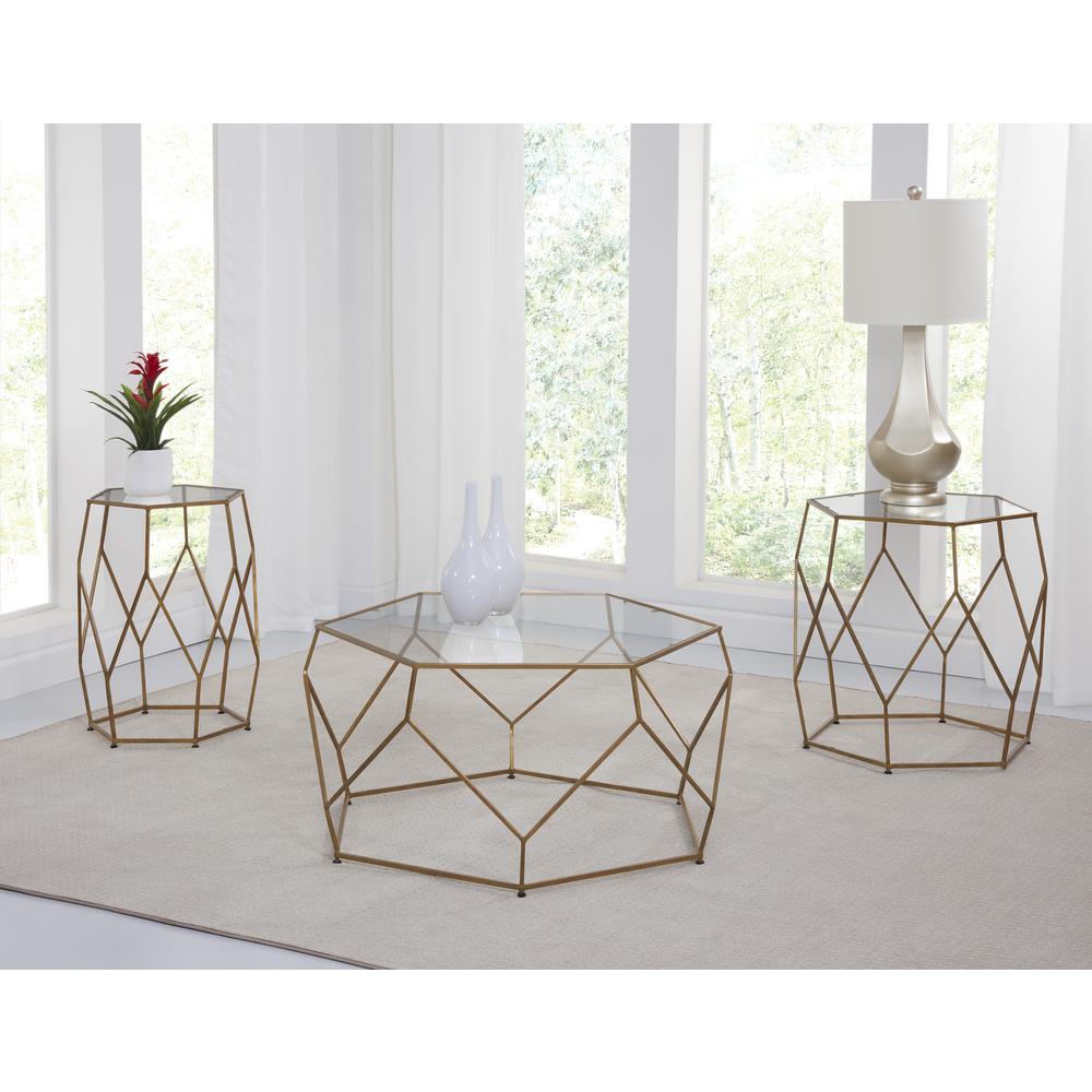 Roxy Hexagonal Chairside End Table. Picture 5