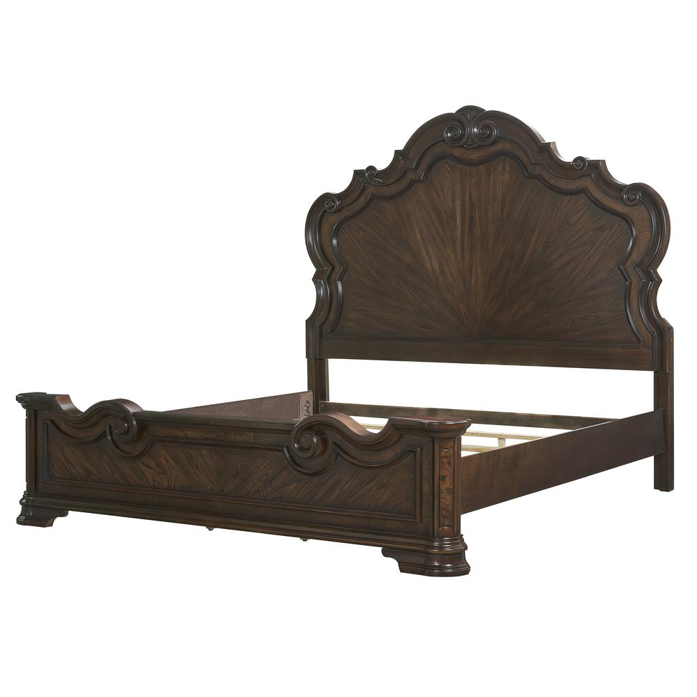King Bed, Traditional Brown Cherry. Picture 2