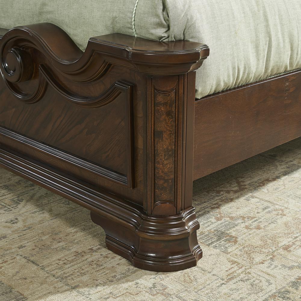 King Bed, Traditional Brown Cherry. Picture 5