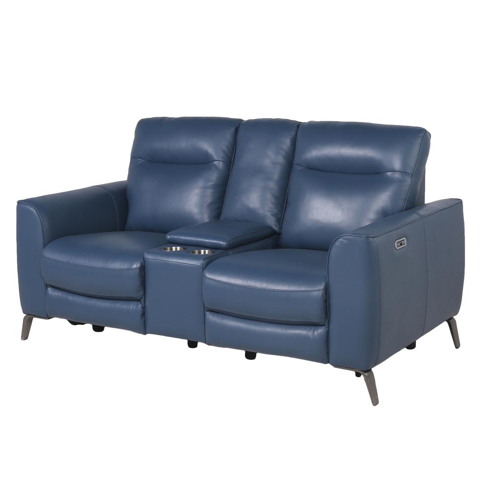 Sansa Power Reclining Console Loveseat - Ocean. The main picture.