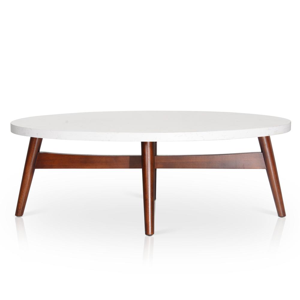 Cocktail Table, White, Cherry. Picture 6