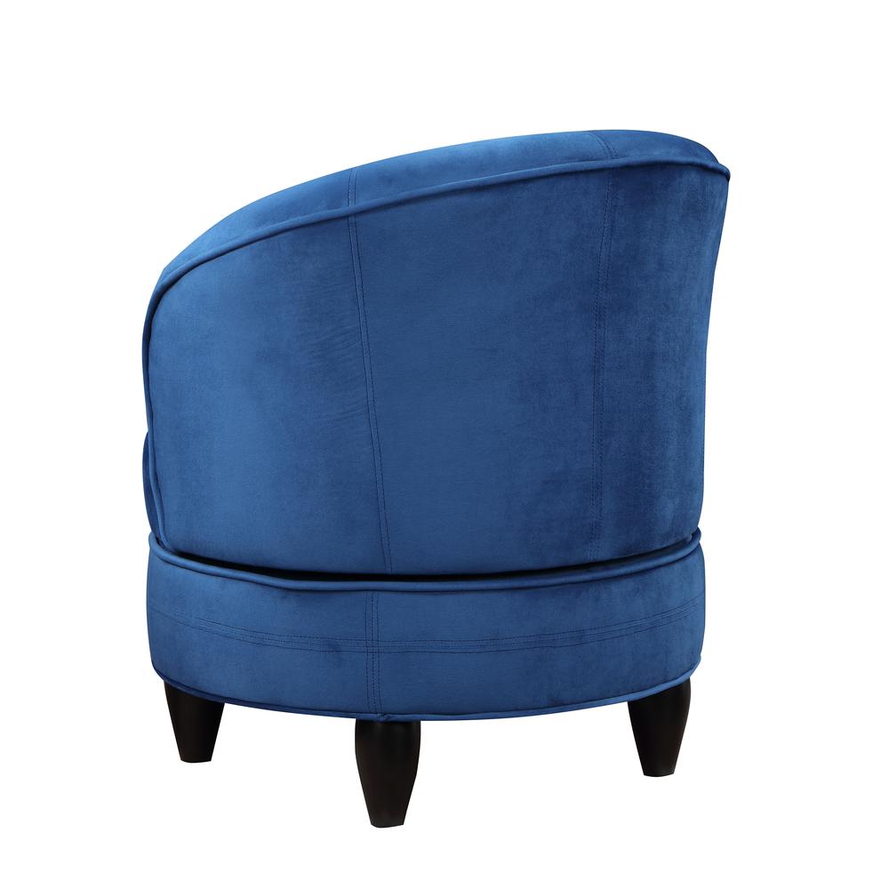 Sophia Swivel Accent Chair Blue Velvet. Picture 4