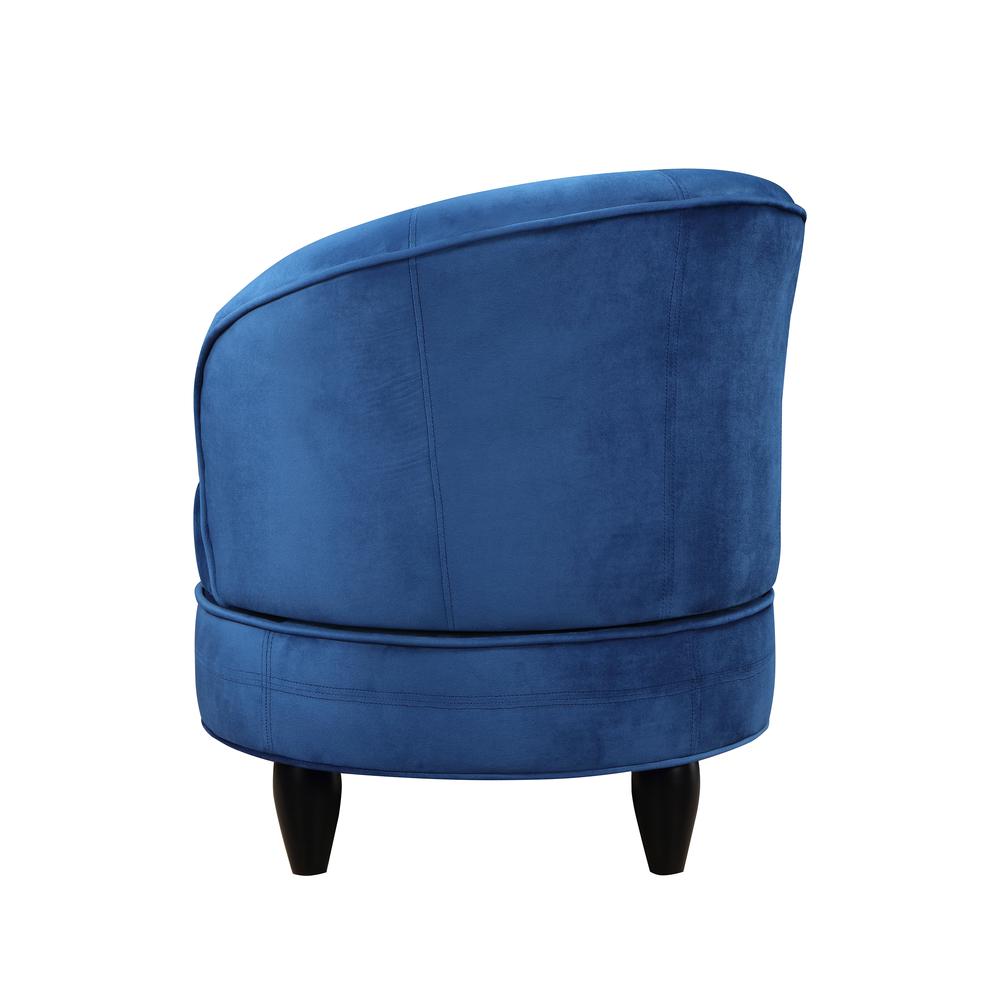 Sophia Swivel Accent Chair Blue Velvet. Picture 6
