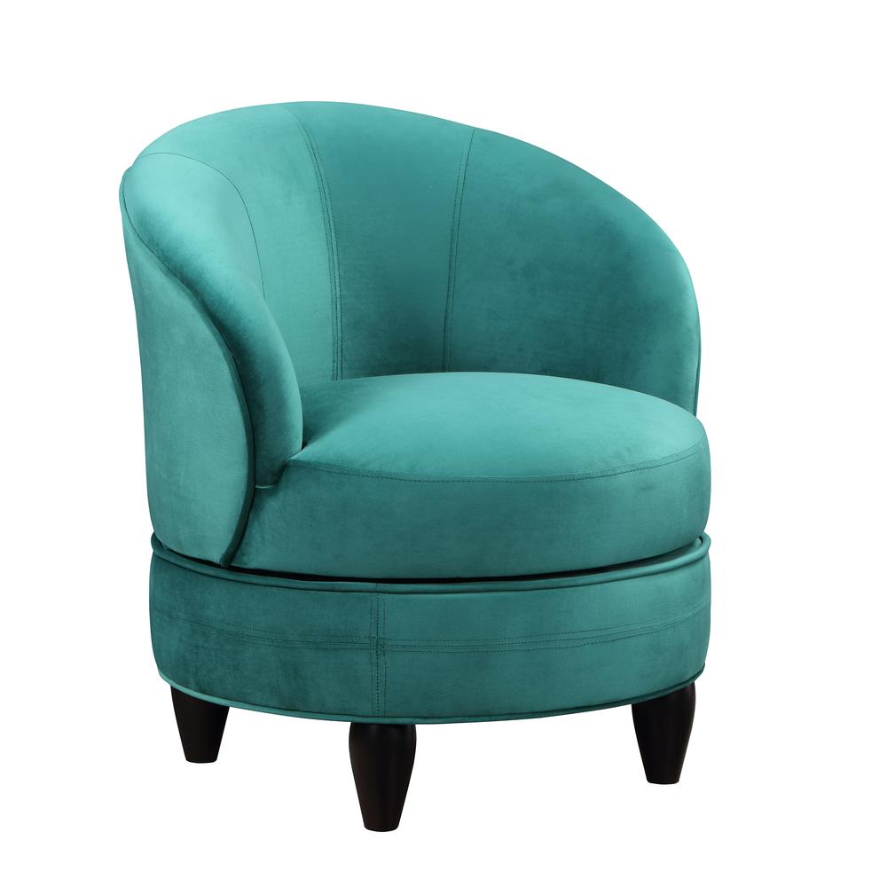 Sophia Swivel Accent Chair Green Velvet. Picture 2