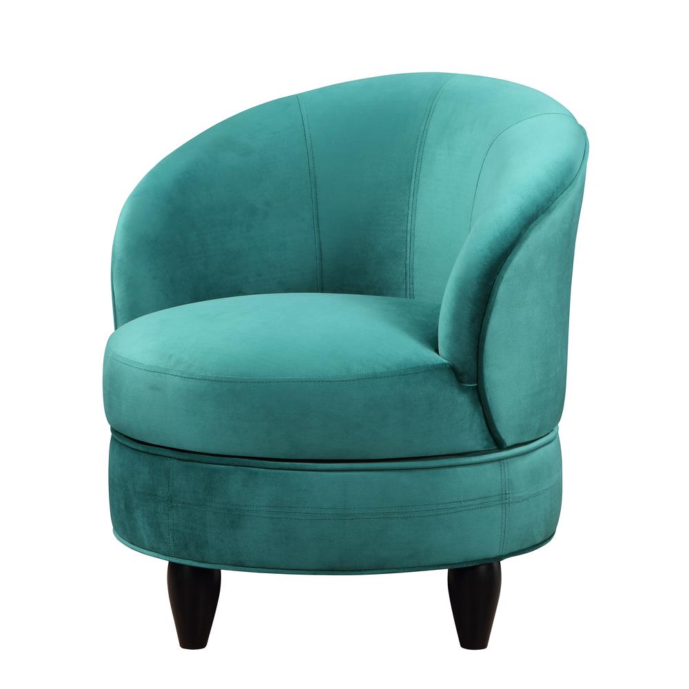 Sophia Swivel Accent Chair Green Velvet. Picture 3