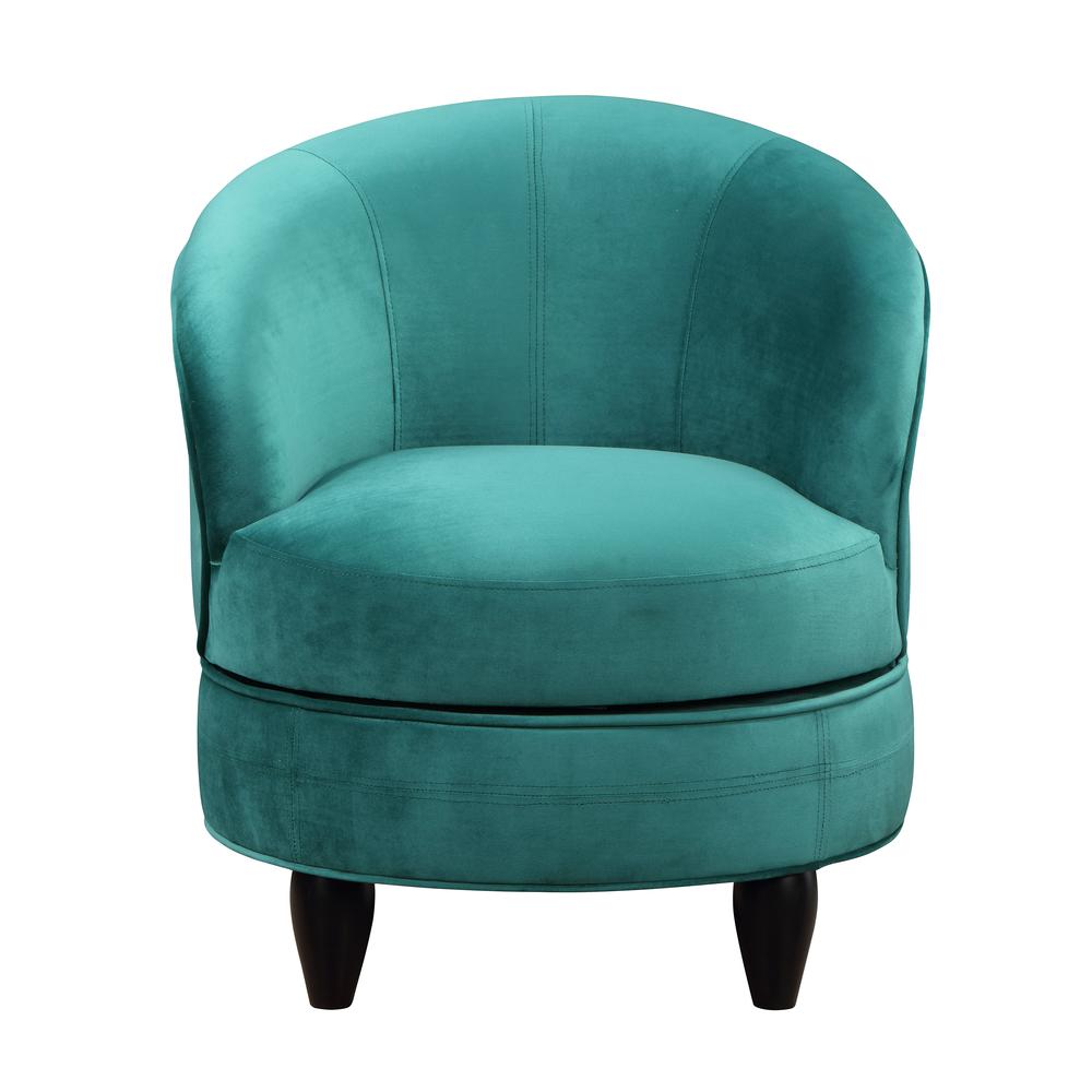Sophia Swivel Accent Chair Green Velvet. Picture 4