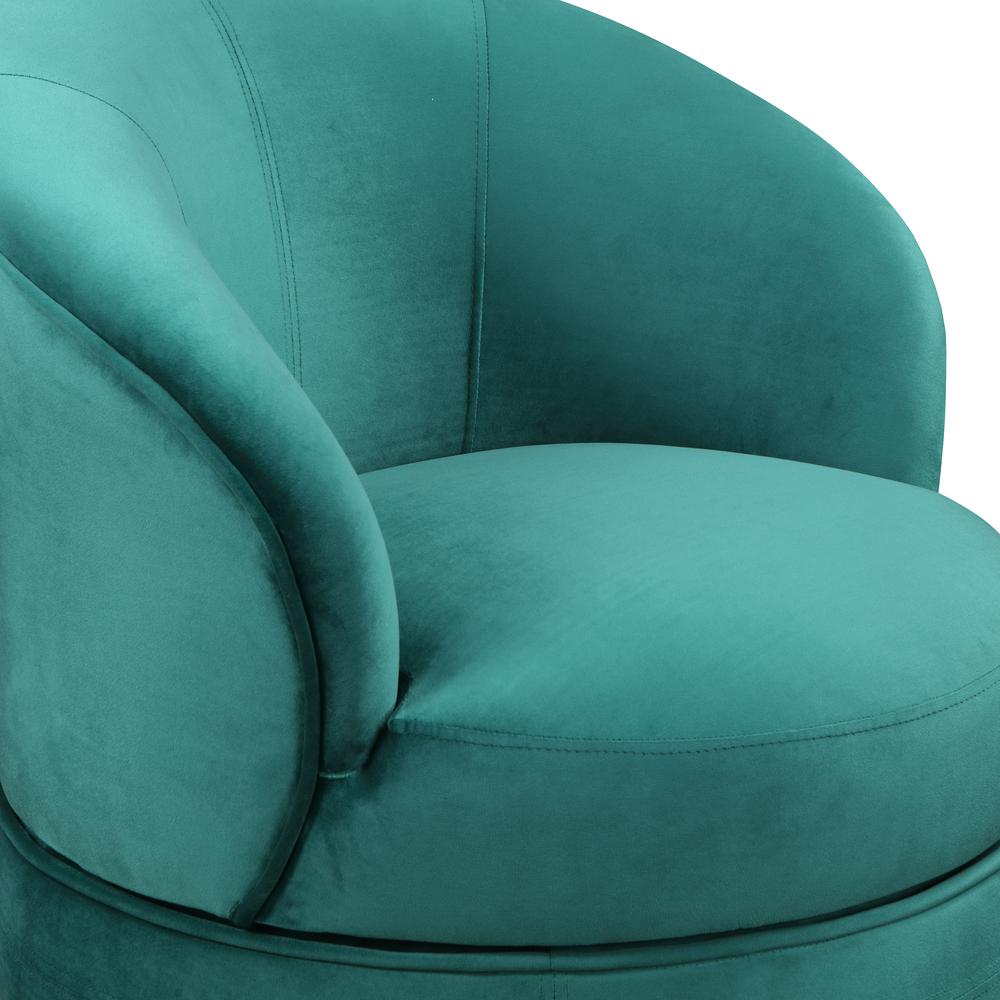 Sophia Swivel Accent Chair Green Velvet. Picture 7