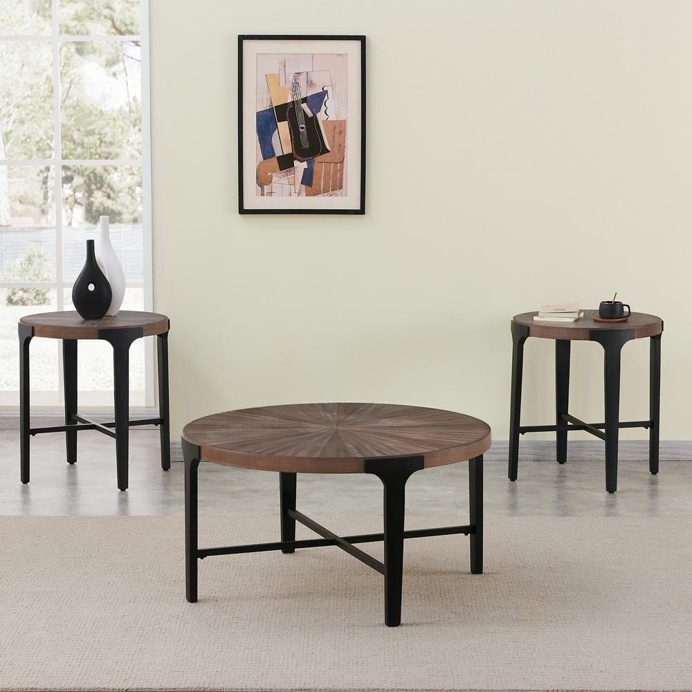 Chevron Round Cocktail Table. Picture 4