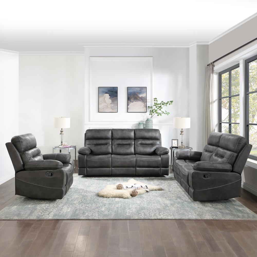 Rudger Gray Manual Sofa. Picture 4