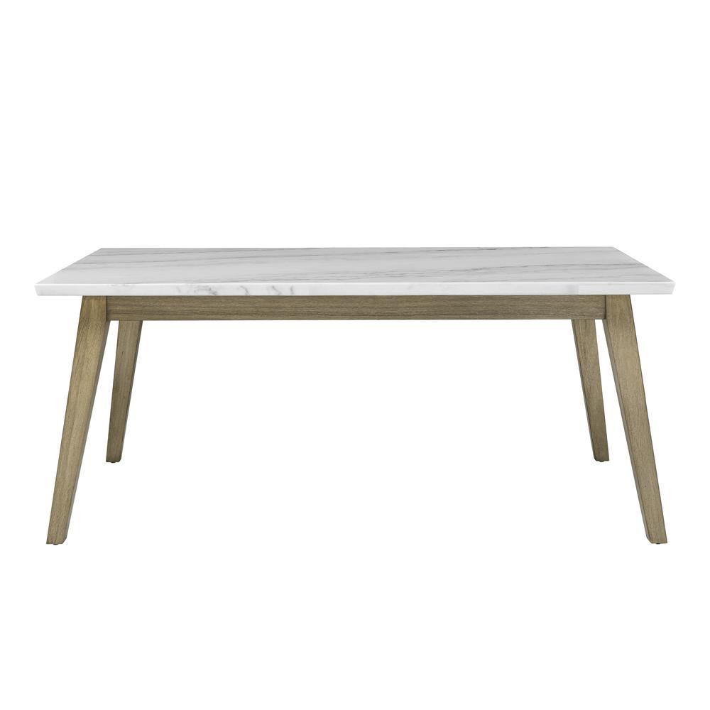 Vida White Marble Top Dining Table. Picture 1