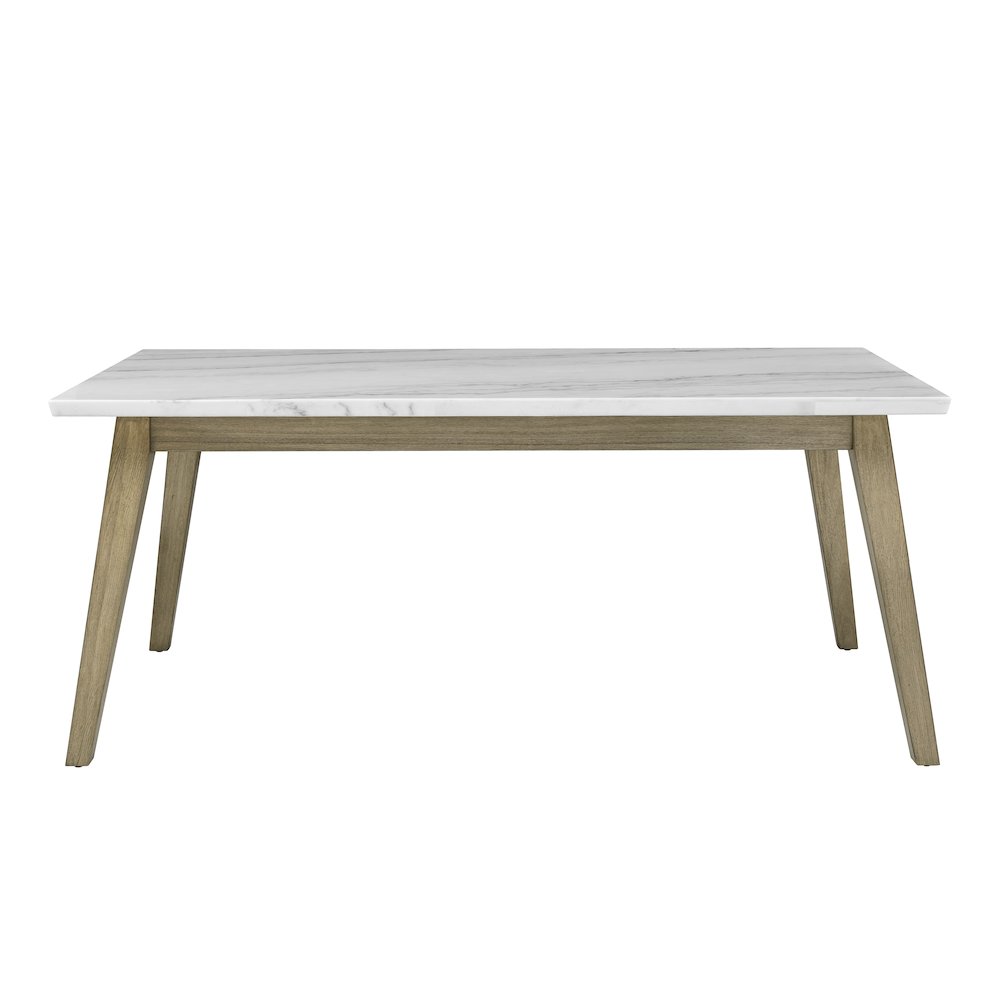 Vida White Marble Top Dining Table. Picture 2