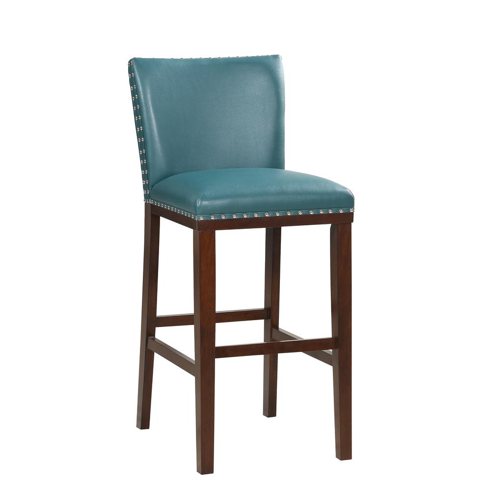 Peacock KD Bar Stool - set of 2, Multi-step, hand applied dark espresso cherry finish. Picture 5