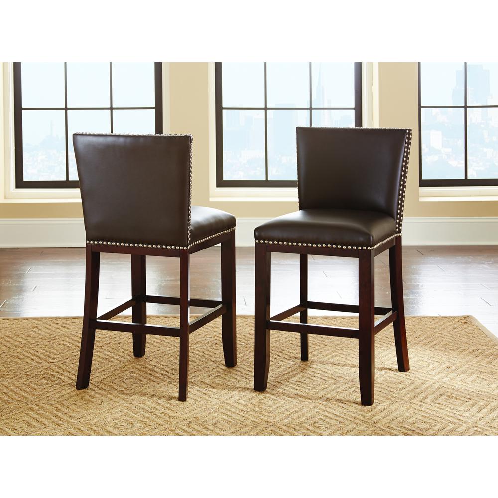 Counter Chairs - Set of 2, Multi-step, hand applied dark espresso cherry finish. Picture 1