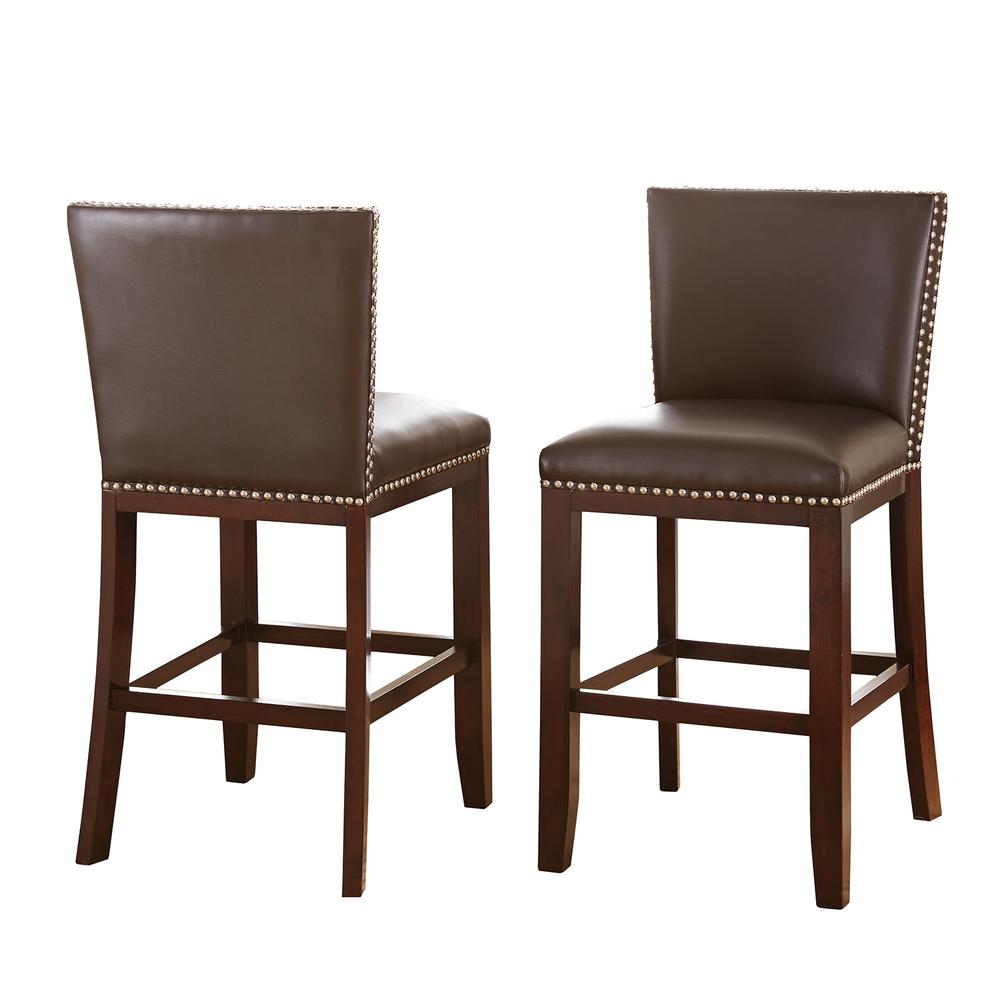 Counter Chairs - Set of 2, Multi-step, hand applied dark espresso cherry finish. Picture 2