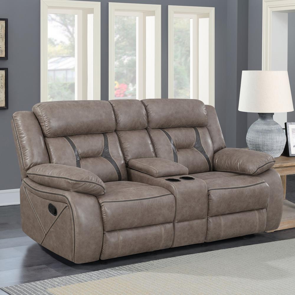 Tyson Reclining Glider Console Loveseat. Picture 3