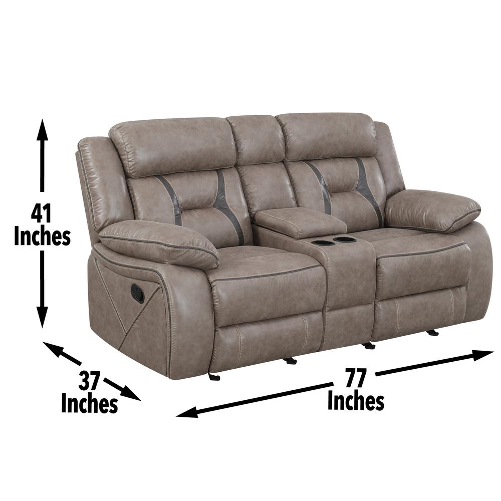 Tyson Reclining Glider Console Loveseat. Picture 2